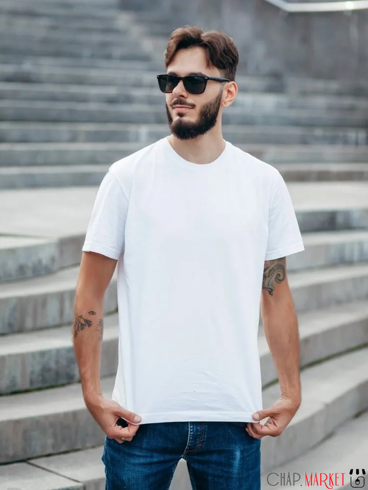 تی شرت مردانه سفید مدل 2022